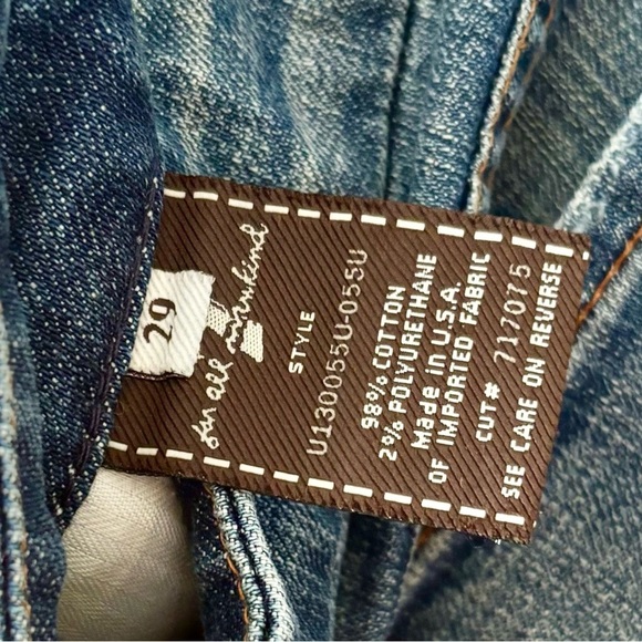 7 For All Mankind| Chic Blue Boot Cut Jeans w/A Pocket Rhinestone Details Sz 29 - Picture 6 of 6